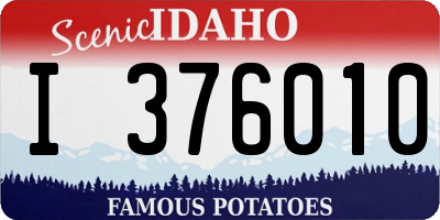ID license plate I376010