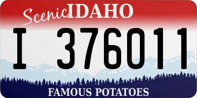 ID license plate I376011