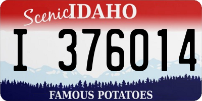 ID license plate I376014