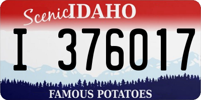 ID license plate I376017
