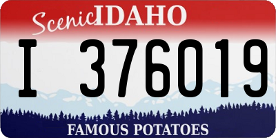 ID license plate I376019