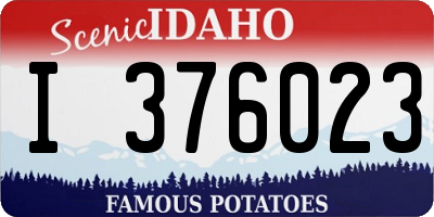 ID license plate I376023