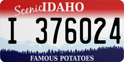 ID license plate I376024