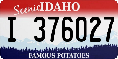 ID license plate I376027