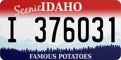 ID license plate I376031