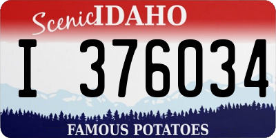 ID license plate I376034