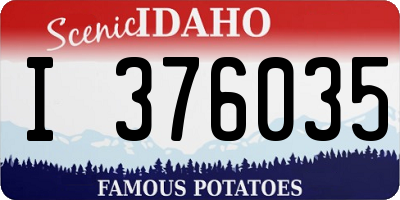 ID license plate I376035