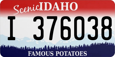 ID license plate I376038