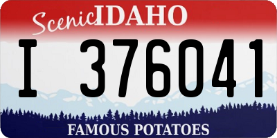 ID license plate I376041