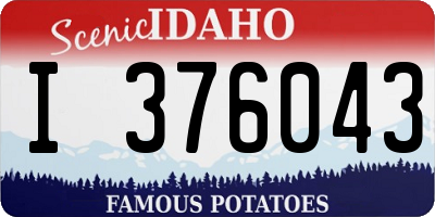 ID license plate I376043