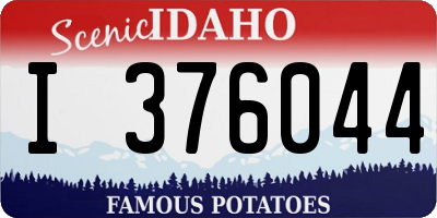 ID license plate I376044