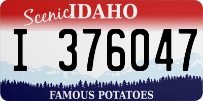 ID license plate I376047