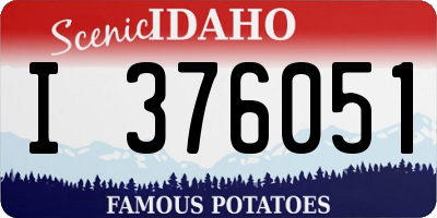 ID license plate I376051