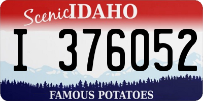 ID license plate I376052