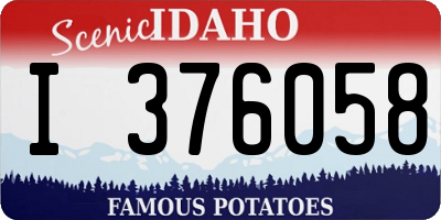 ID license plate I376058