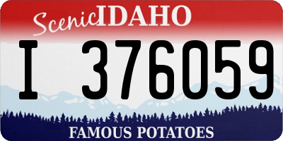 ID license plate I376059