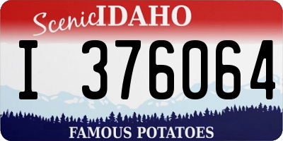 ID license plate I376064