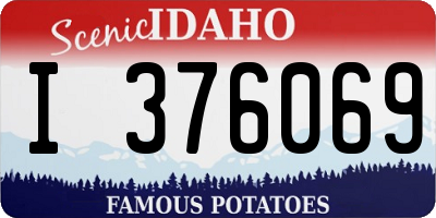 ID license plate I376069