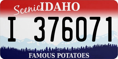 ID license plate I376071