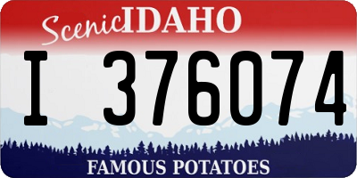 ID license plate I376074