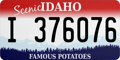 ID license plate I376076