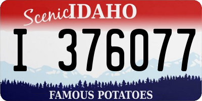 ID license plate I376077