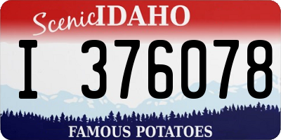 ID license plate I376078