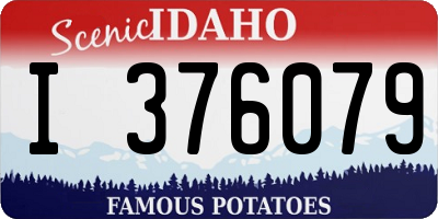 ID license plate I376079