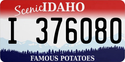 ID license plate I376080