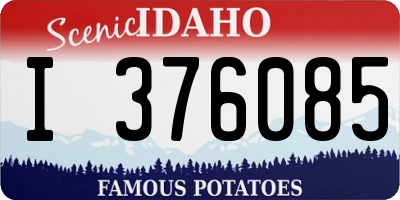 ID license plate I376085