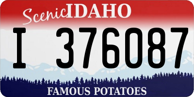 ID license plate I376087