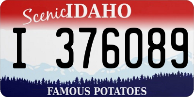 ID license plate I376089