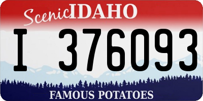 ID license plate I376093
