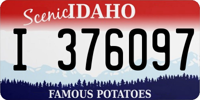 ID license plate I376097