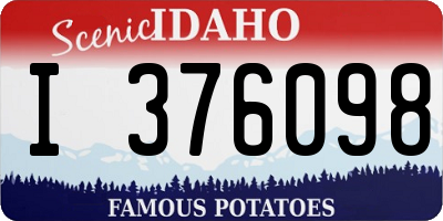 ID license plate I376098