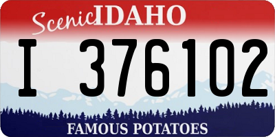ID license plate I376102