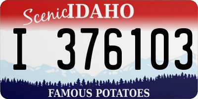 ID license plate I376103