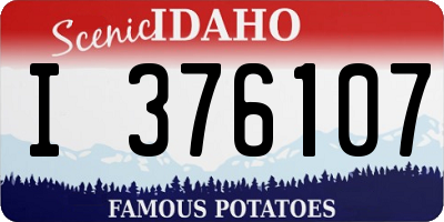 ID license plate I376107