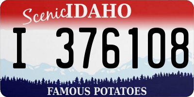 ID license plate I376108