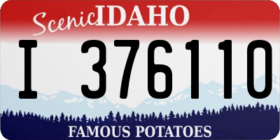 ID license plate I376110