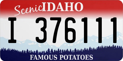 ID license plate I376111