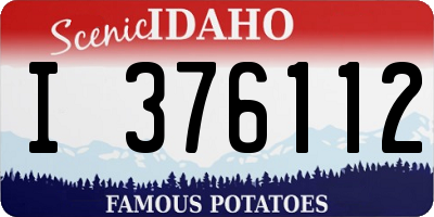 ID license plate I376112