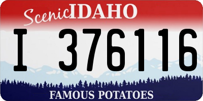 ID license plate I376116