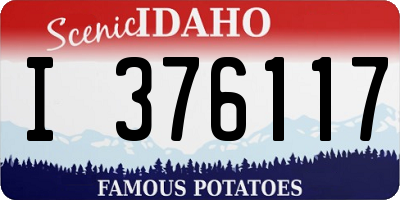 ID license plate I376117