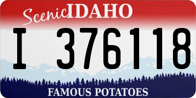 ID license plate I376118