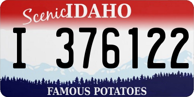 ID license plate I376122