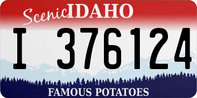 ID license plate I376124