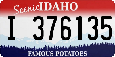ID license plate I376135