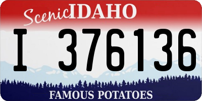 ID license plate I376136