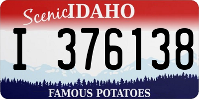 ID license plate I376138